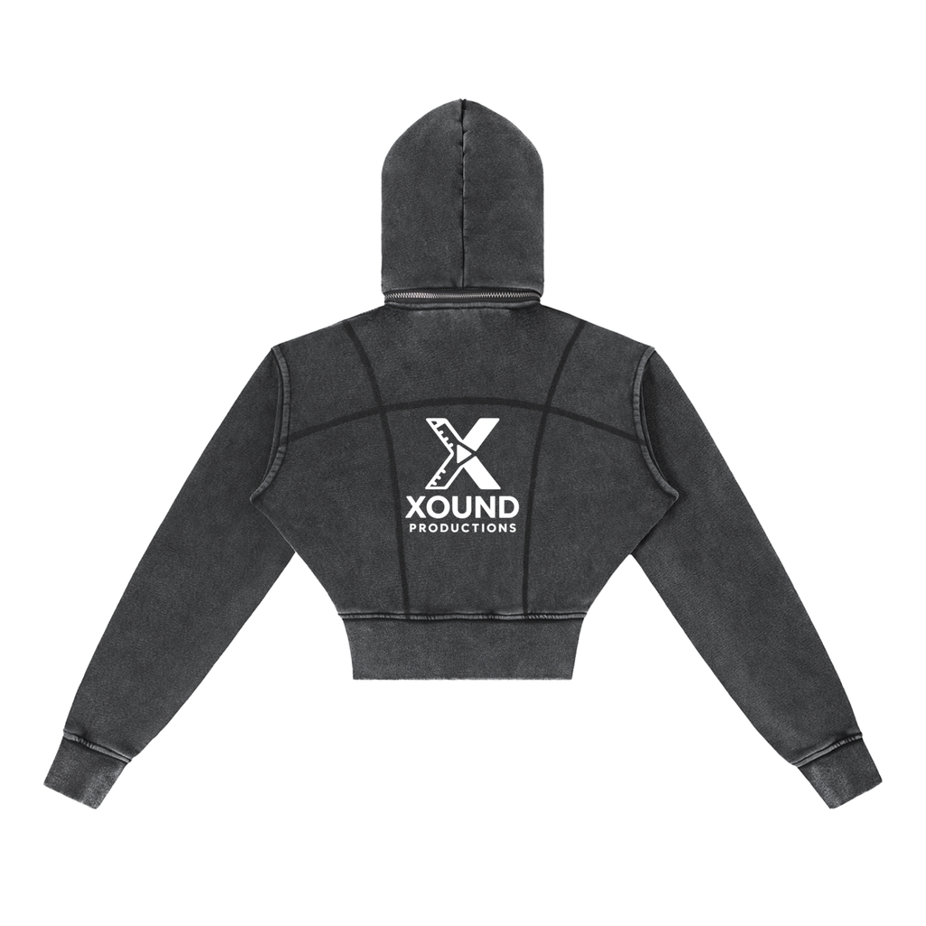 Xound XHE - Vintage Washed Cropped Fleece Hoodie