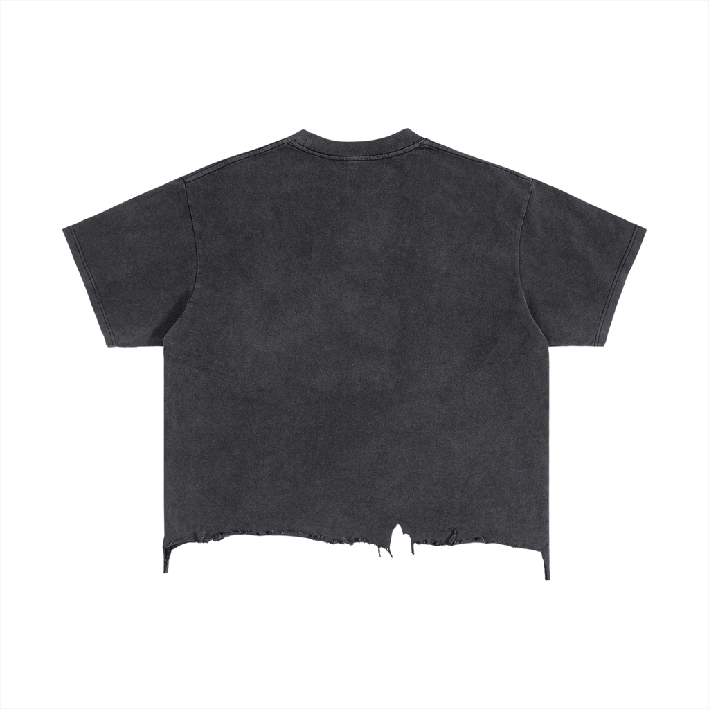 TREASURE (takara) TEE - Vintage Wash Boxy Distressed Hem T-Shirt