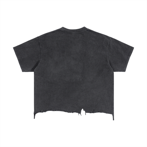 TREASURE (takara) TEE - Vintage Wash Boxy Distressed Hem T-Shirt