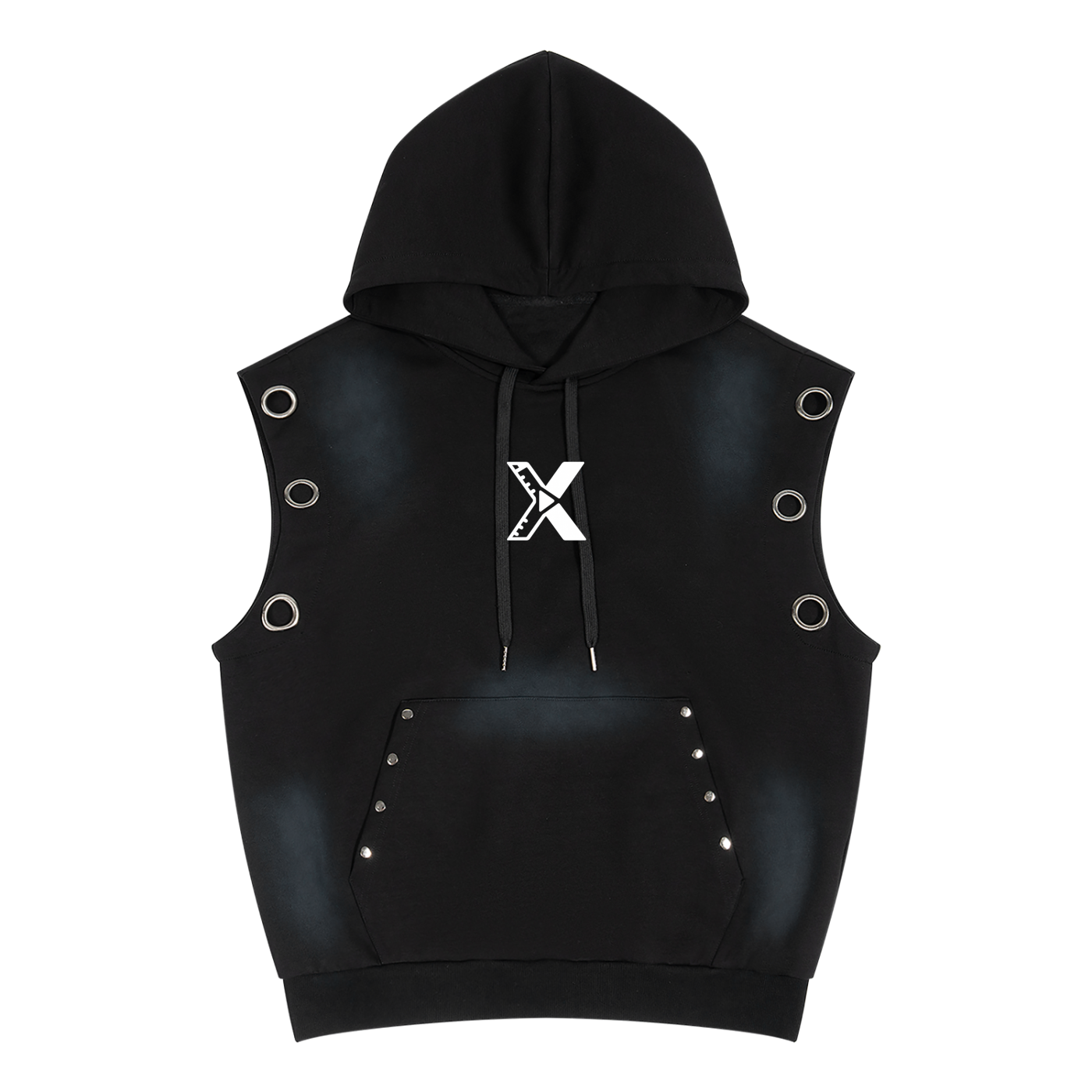 Xound Xleeveless -  (Unisex Vintage Wash Sun Fade Sleeveless Hoodie)