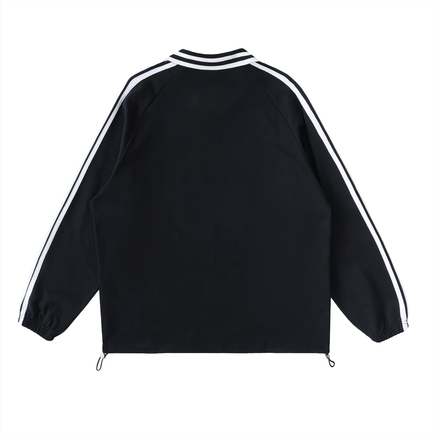 XOUND COLLAR - Contrast Striped Lapel Collar Sweatshirt