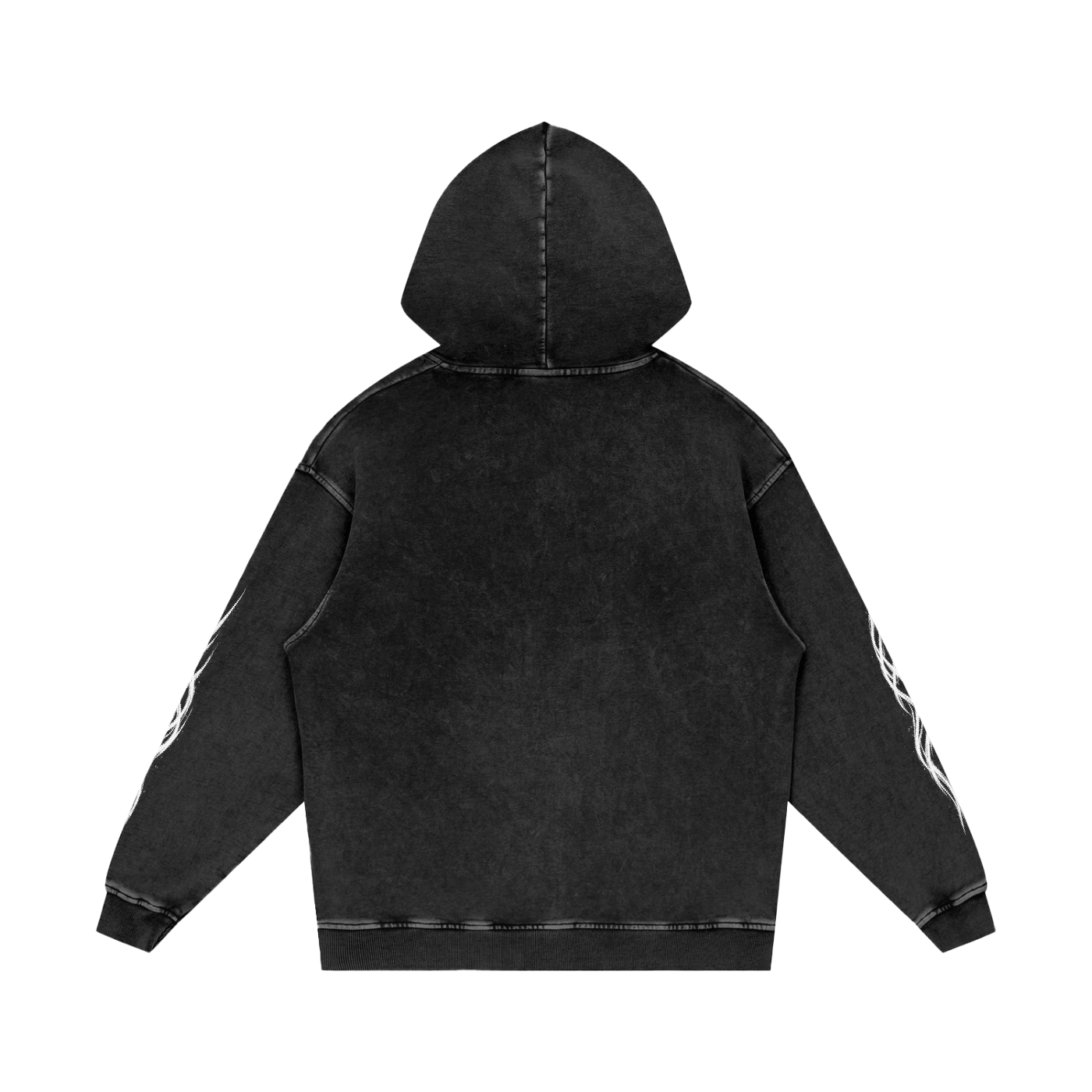 XOUND ARM ART FLOW STATE LOOSE HOODIE - Snow Washed Loose Cotton Hoodie