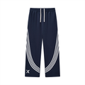 XOUND WAV UP - Curved Stripe Straight Sweatpants